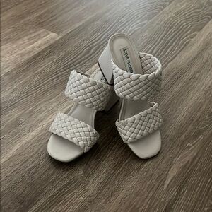 Steve Madden Women's White Woven Sandals